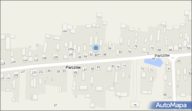 Parczów, Parczów, 90, mapa Parczów