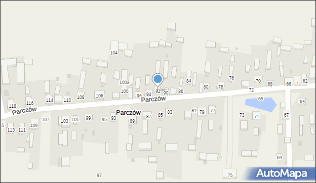 Parczów, Parczów, 92, mapa Parczów