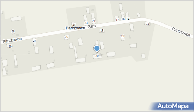 Parczowce, Parczowce, 20, mapa Parczowce