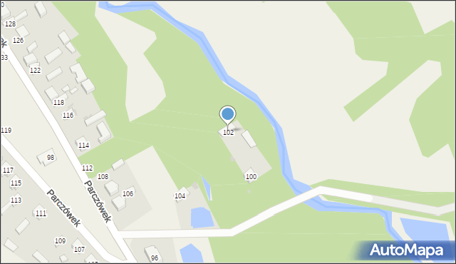 Parczówek, Parczówek, 102, mapa Parczówek