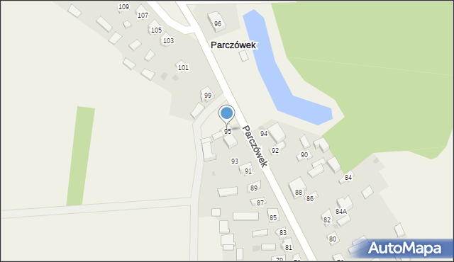 Parczówek, Parczówek, 95, mapa Parczówek