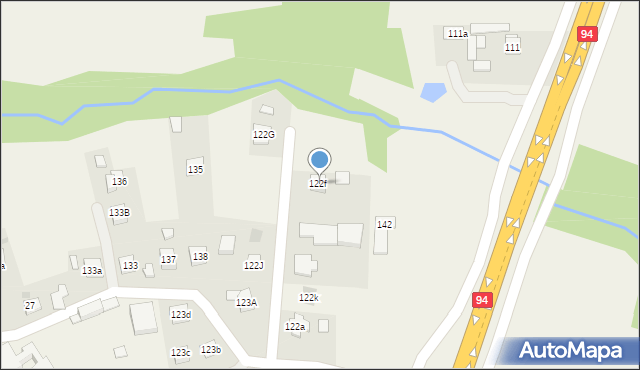 Parkosz, Parkosz, 122f, mapa Parkosz