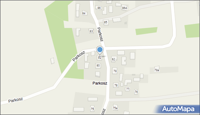 Parkosz, Parkosz, 81, mapa Parkosz