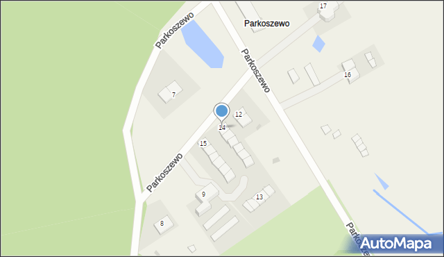 Parkoszewo, Parkoszewo, 14, mapa Parkoszewo