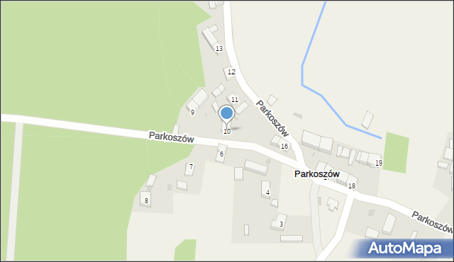 Parkoszów, Parkoszów, 10, mapa Parkoszów