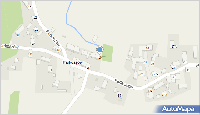 Parkoszów, Parkoszów, 19, mapa Parkoszów