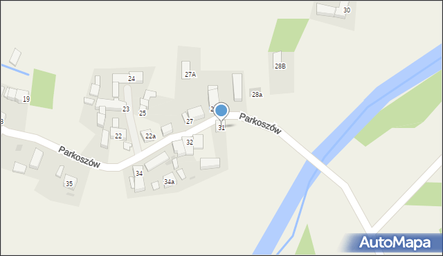 Parkoszów, Parkoszów, 31, mapa Parkoszów