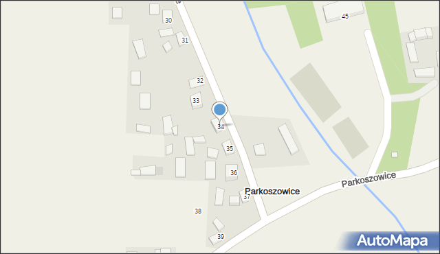 Parkoszowice, Parkoszowice, 34, mapa Parkoszowice