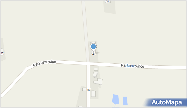 Parkoszowice, Parkoszowice, 49, mapa Parkoszowice