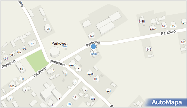 Parkowo, Parkowo, 101B, mapa Parkowo