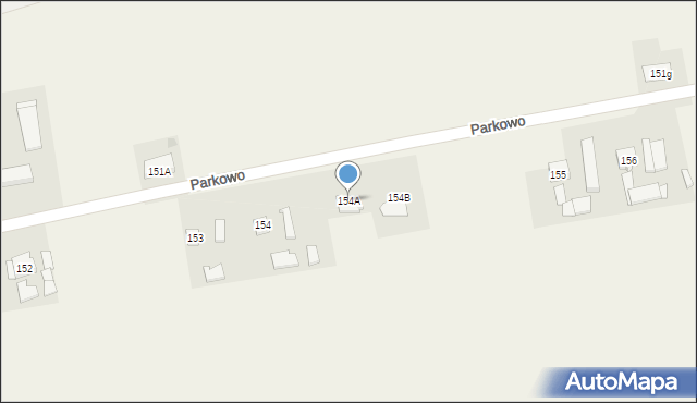 Parkowo, Parkowo, 154A, mapa Parkowo