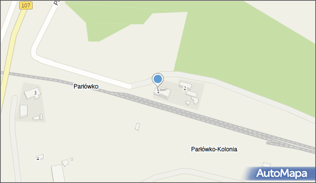 Parłówko, Parłówko, 1, mapa Parłówko