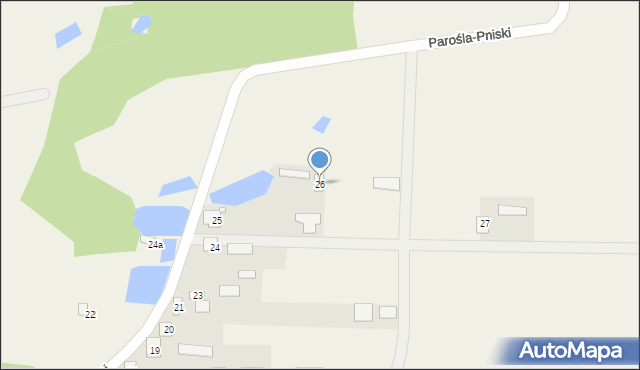 Parośla-Pniski, Parośla-Pniski, 26, mapa Parośla-Pniski