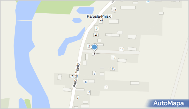 Parośla-Pniski, Parośla-Pniski, 9, mapa Parośla-Pniski