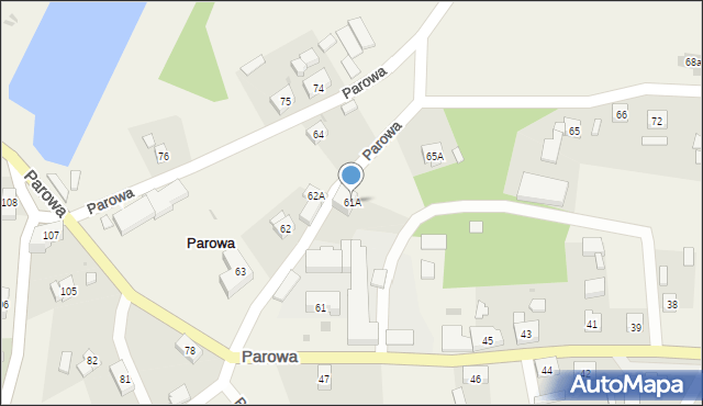 Parowa, Parowa, 61A, mapa Parowa