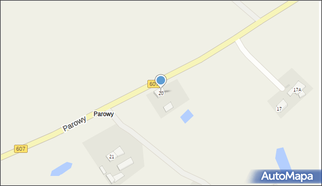 Parowy, Parowy, 20, mapa Parowy