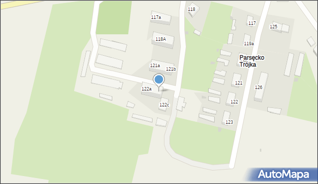 Parsęcko, Parsęcko, 122b, mapa Parsęcko