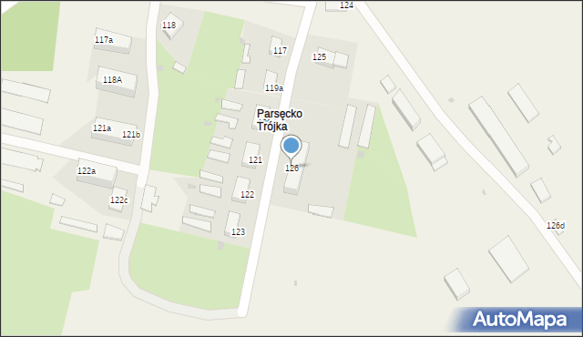 Parsęcko, Parsęcko, 126, mapa Parsęcko