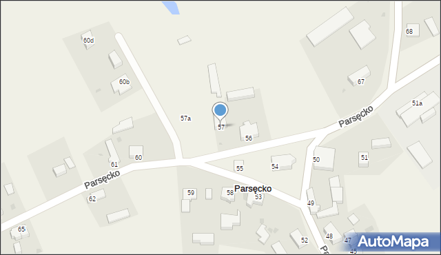 Parsęcko, Parsęcko, 57, mapa Parsęcko