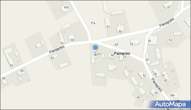 Parsęcko, Parsęcko, 59, mapa Parsęcko