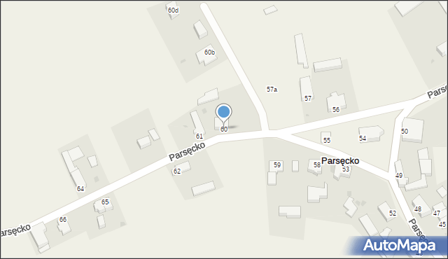 Parsęcko, Parsęcko, 60, mapa Parsęcko