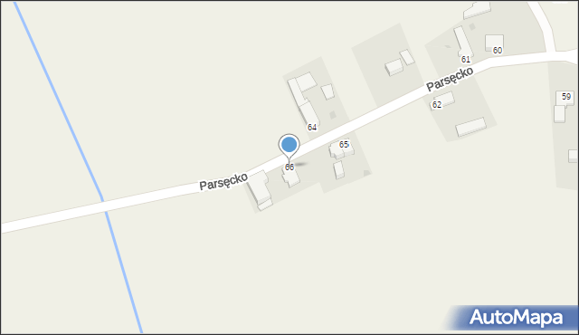 Parsęcko, Parsęcko, 66, mapa Parsęcko