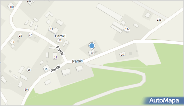 Parski, Parski, 11, mapa Parski