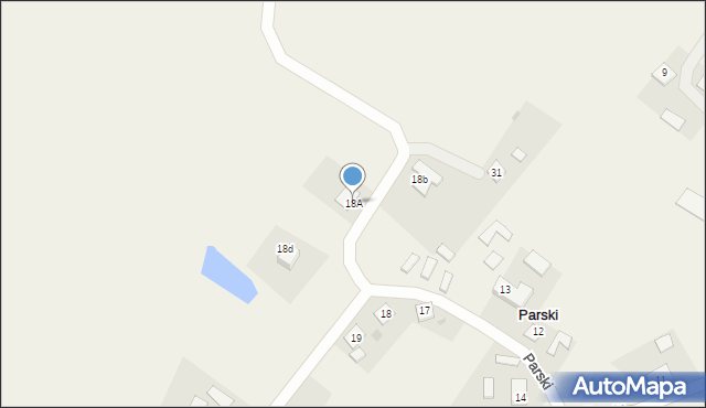 Parski, Parski, 18A, mapa Parski