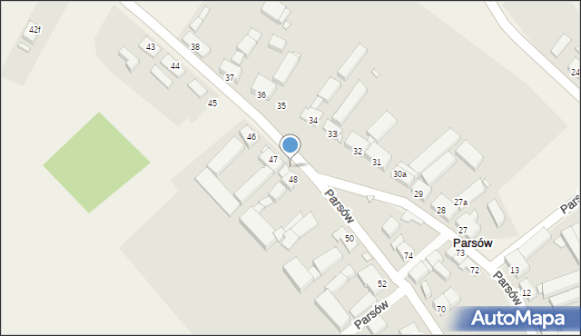 Parsów, Parsów, 48a, mapa Parsów
