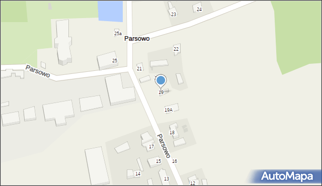 Parsowo, Parsowo, 19, mapa Parsowo