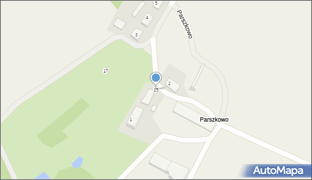 Parszkowo, Parszkowo, 15, mapa Parszkowo