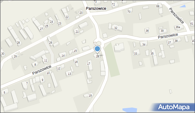 Parszowice, Parszowice, 18, mapa Parszowice