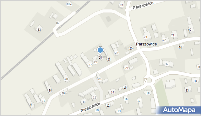 Parszowice, Parszowice, 24, mapa Parszowice