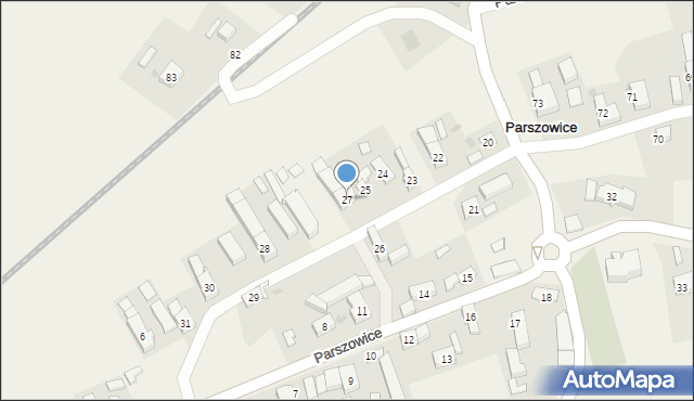 Parszowice, Parszowice, 27, mapa Parszowice