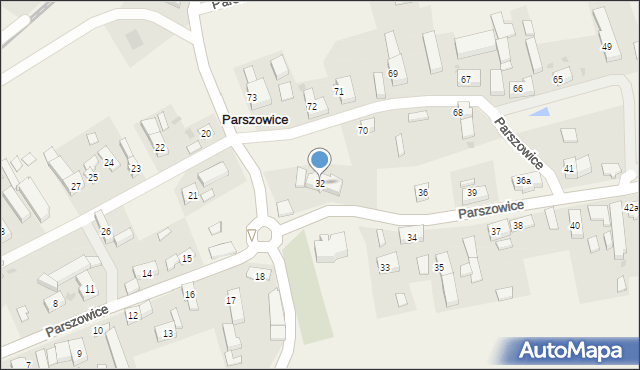 Parszowice, Parszowice, 32, mapa Parszowice