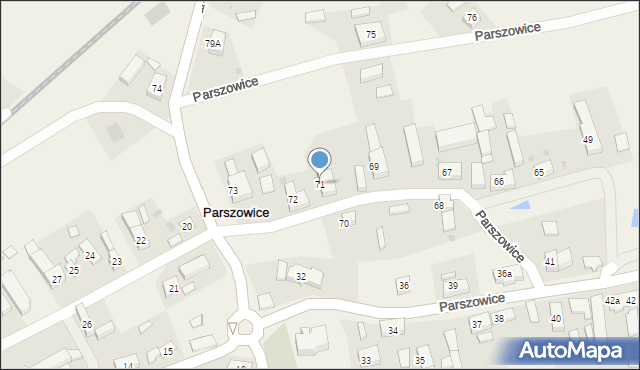 Parszowice, Parszowice, 71, mapa Parszowice