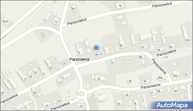 Parszowice, Parszowice, 72, mapa Parszowice