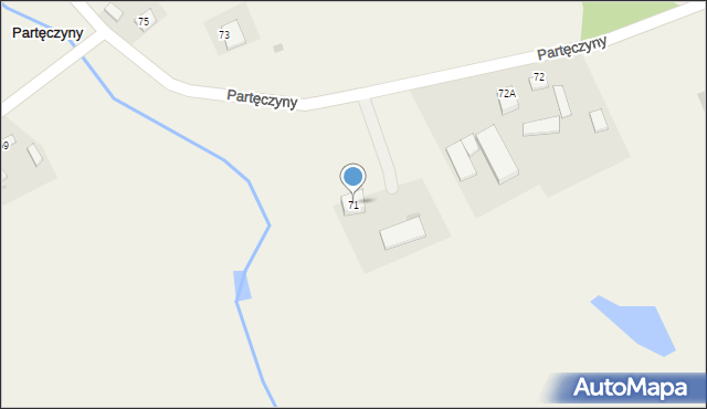 Partęczyny, Partęczyny, 71, mapa Partęczyny