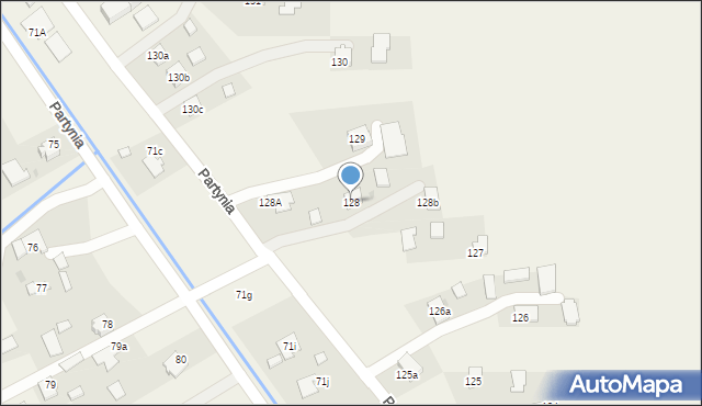 Partynia, Partynia, 128, mapa Partynia