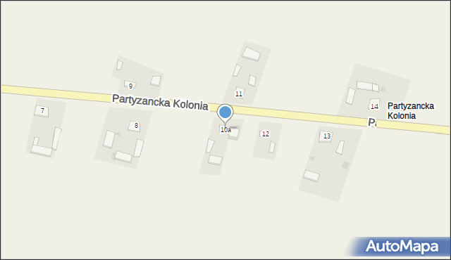 Partyzancka Kolonia, Partyzancka Kolonia, 10a, mapa Partyzancka Kolonia