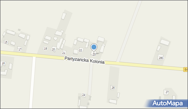 Partyzancka Kolonia, Partyzancka Kolonia, 23, mapa Partyzancka Kolonia