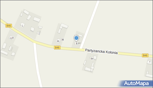 Partyzancka Kolonia, Partyzancka Kolonia, 5, mapa Partyzancka Kolonia