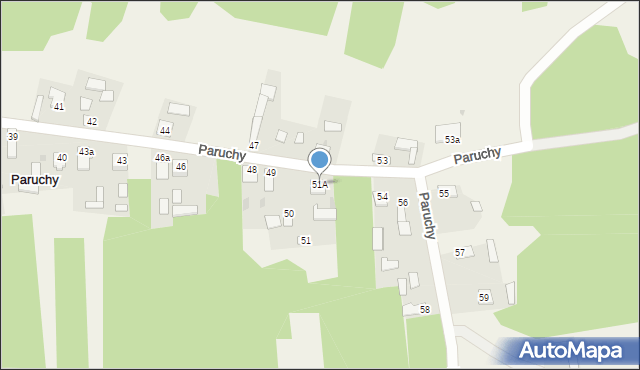 Paruchy, Paruchy, 51A, mapa Paruchy