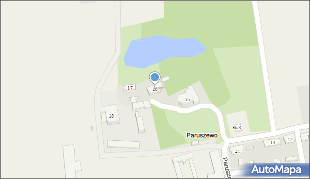 Paruszewo, Paruszewo, 16, mapa Paruszewo