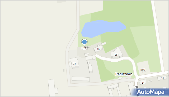 Paruszewo, Paruszewo, 17, mapa Paruszewo