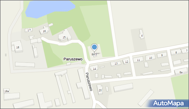 Paruszewo, Paruszewo, 8b/3, mapa Paruszewo