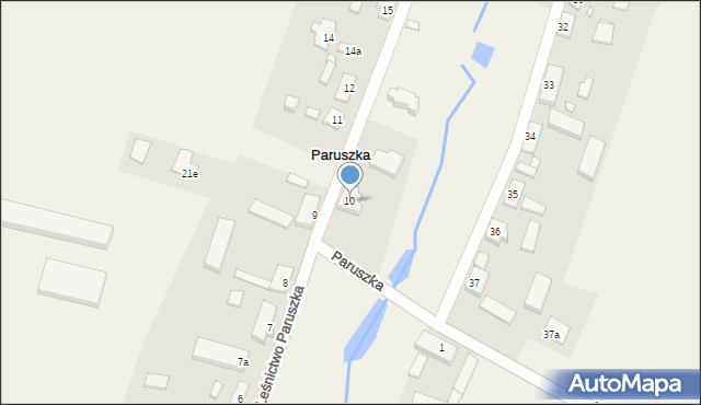 Paruszka, Paruszka, 10, mapa Paruszka