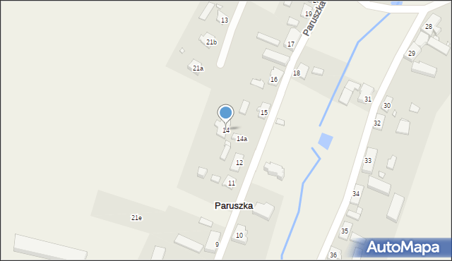 Paruszka, Paruszka, 14, mapa Paruszka