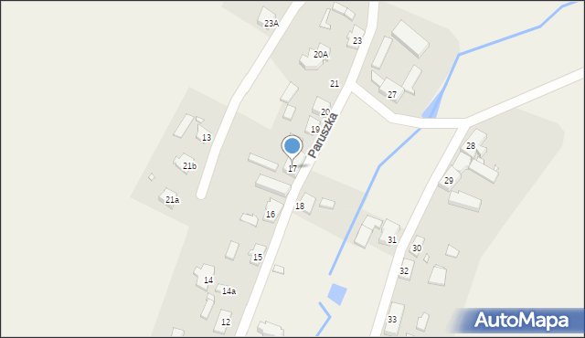 Paruszka, Paruszka, 17, mapa Paruszka