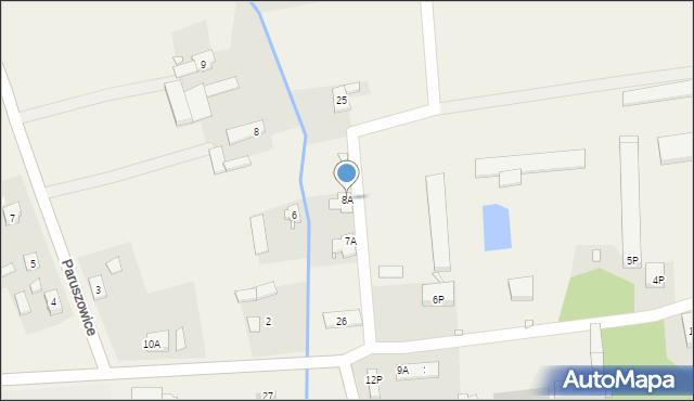 Paruszowice, Paruszowice, 8A, mapa Paruszowice